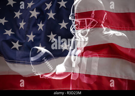 Image composite de l'image complète de froissées drapeau américain Banque D'Images