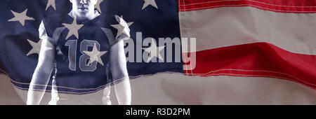 Image composite de l'image complète de froissées drapeau américain Banque D'Images