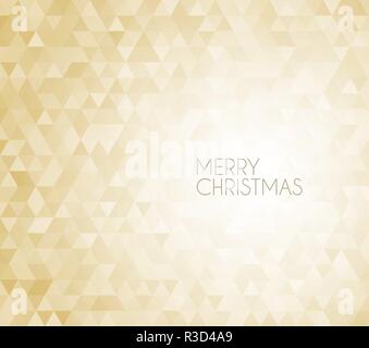 Vector retro fond de Noël fabriqués à partir de triangles d'or Illustration de Vecteur