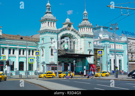 La gare Belorussky, Tverskaya Zastava, Moscou, Russie Banque D'Images