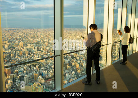 Abeno Harukas à Osaka, Japon. Photo par Akira Suemori Banque D'Images