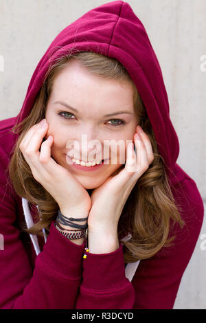 Happy schoolgirl Banque D'Images