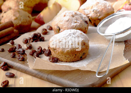 Des gâteaux de raisins secs, concept de cuisine de vacances Banque D'Images