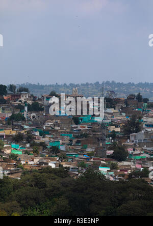 Vue de la vieille ville de Harar Jugol, Harari, Harar, Éthiopie Région Banque D'Images