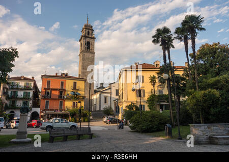 Pallanza , Italie - septembre 7, 2018 : l'église San Leonardo de Pallanza qui dépend de la commune Verbania situé sur la rive du Lac Majeur en Italie Banque D'Images