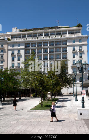 Hôtel grande bretagne place Syntagma Athènes Grèce Banque D'Images