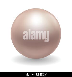 Des illustrations réalistes perles rose de couleur, isolé sur fond blanc - vector Illustration de Vecteur