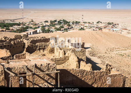 Oasis de montagne chebika à la frontière du sahara,Tunisie,Afrique Banque D'Images