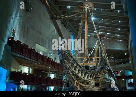 Stockholm, Swden - Novemer 6, 2018. Visite du navire Vasa Vasa en musée. Banque D'Images