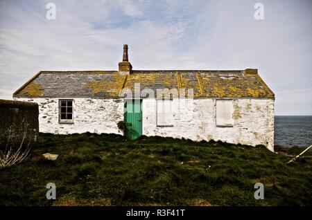 Maison du gardien de phare, en Pile, Holy Island, Anglesey, au nord du Pays de Galles, Royaume-Uni Banque D'Images