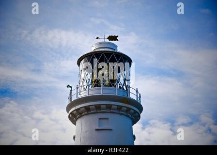 Phare de South Stack lanterne, Hamburg, Nord du Pays de Galles, Royaume-Uni Banque D'Images