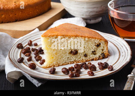 Gâteau de Noël avec des raisins secs Banque D'Images
