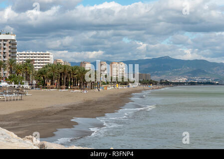 Playa Bajondillo à Torremolinos Banque D'Images