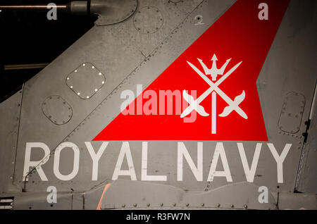 Logo de la Royal Navy rouge sur un avion Banque D'Images