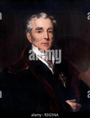 Duc de Wellington, portrait par John Lucas, huile sur toile, 1839. Banque D'Images