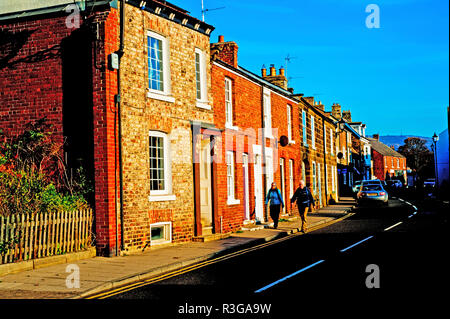 Maisons, terrasse grande Ayton, North Yorkshire, Angleterre Banque D'Images