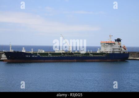 Cargo dans le port de Ponta Delgada Banque D'Images