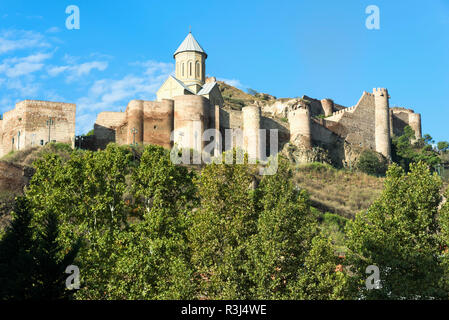 La forteresse de Narikala et Saint Nicholas Church, Tbilissi, Géorgie Banque D'Images
