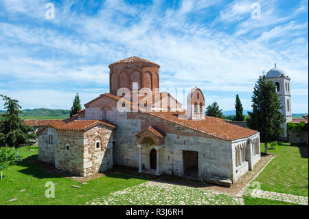 Abbaye byzantine de Pojan, Saint Mary Église orthodoxe et monastère, Parc archéologique d'Apollonia, l'Illyrie, Village Pojani Banque D'Images