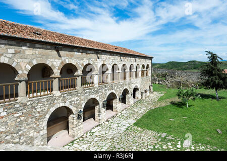 Abbaye byzantine de Pojan, Saint Mary Église orthodoxe et monastère, arches, Musée archéologique d'Apollonia, Pojani Village Banque D'Images