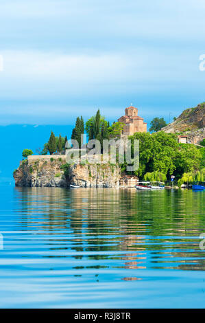 Église St Jean Theologian-Kaneo, lac d'Ohrid, Macédoine Banque D'Images