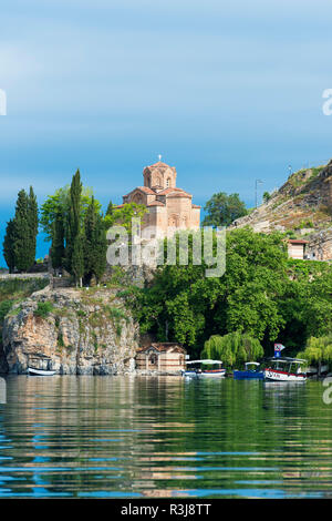 Église St Jean Theologian-Kaneo, lac d'Ohrid, Macédoine Banque D'Images