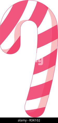 Candy Cane icône sur fond blanc, vector illustration Illustration de Vecteur