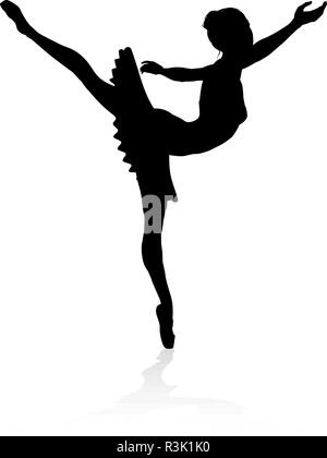 Silhouette Ballerine Illustration de Vecteur