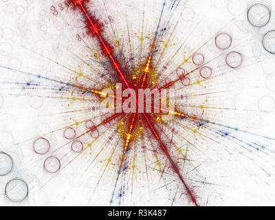 Image fractale dans la fission de particules lhc le CERN , computer generated abstract background Banque D'Images