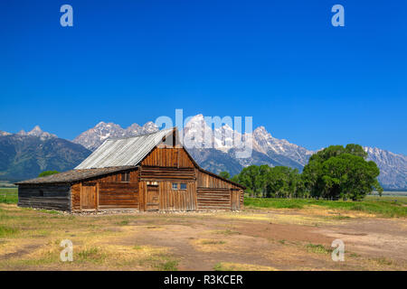 Le T. A. Moulton Barn est une grange historique dans l'intérieur de la Mormon Row Historic District à Teton County, Wyoming, United States Banque D'Images