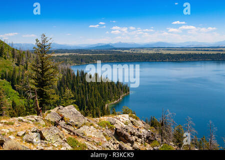 Jenny Lake, Wyoming, USA. Jenny Lake est situé dans le Grand Teton National Park dans l'État américain du Wyoming. Banque D'Images