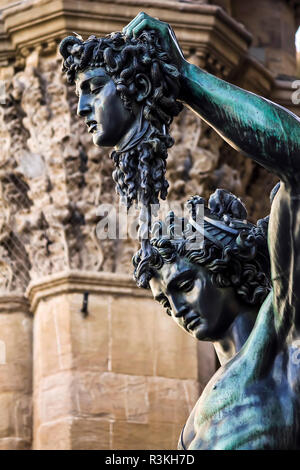 Perseo statue medusa à firenze près de uffizi mouseum Banque D'Images