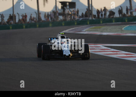 Abu Dhabi, EAU. 23 Nov 2018. Sport Grand Prix de Formule 1 Abu Dhabi 2018 Dans le pic : Sergey Sirotkin (RUS) Williams FW41 Crédit : LaPresse/Alamy Live News Banque D'Images