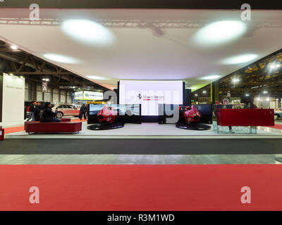 Milan, Lombardie Italie - Novembre 23 , 2018 - Museo Ferrari F1 à l'installation de simulateurs Milano Autoclassica édition 2018 à Fiera Milano Rho : Crédit Armando Borges/Alamy Live News Banque D'Images