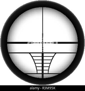 Portée sniper AR en croix. Carabine icône de but. Viseur de l'arme Illustration de Vecteur
