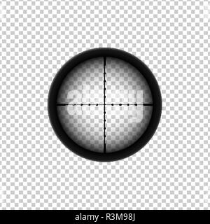 Sniper fusil automatique en croix. L'icône cible viseur canon Illustration de Vecteur