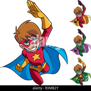 Super Boy Flying Illustration de Vecteur