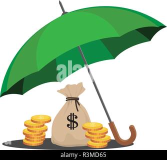 La protection de l'argent et la richesse Illustration de Vecteur