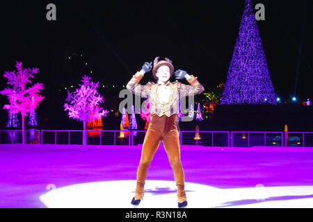 Orlando, Floride. 17 novembre, 2018. Rennes Nice patinage sur glace au spectacle de Noël dans la zone International Drive. Banque D'Images