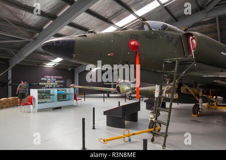 Nouvelle Zélande, île du Sud, Otago, Wanaka, Warbirds et roues Museum, Douglas Skyhawk jet fighter Banque D'Images