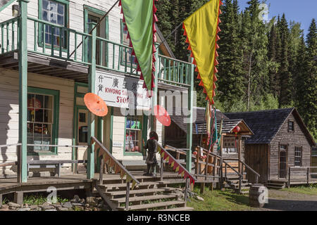 Le Canada, la Colombie-Britannique, Barkerville. Ville historique de Chinatown. Banque D'Images