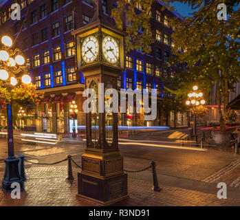 Horloge à vapeur historique dans le quartier de Gastown Vancouver, British Columbia, Canada Banque D'Images