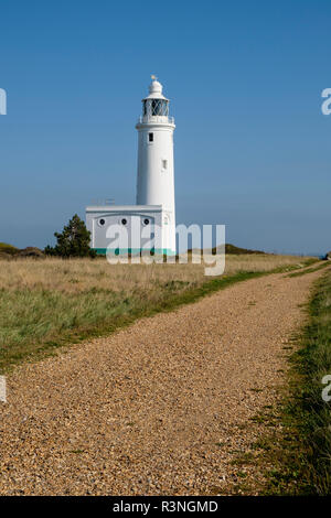 Hurst Point Lighthouse dans le Solent, Hampshire, England, UK. Banque D'Images