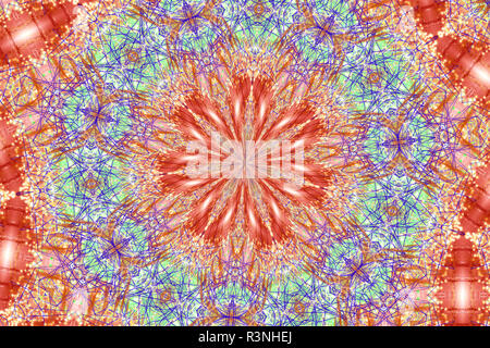 Kaléidoscope coloré Motif Illustration Banque D'Images