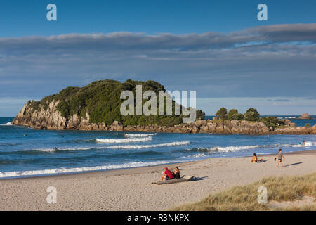 Nouvelle Zélande, île du Nord, Mt. Manganui. La plage principale de montage Banque D'Images