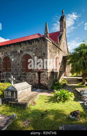 Saint Kitts et Nevis, Nevis. Église St. John's Figtree Banque D'Images