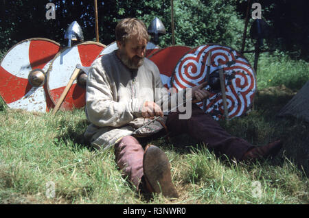 Anglo saxon Warrior (Reenactor) Banque D'Images