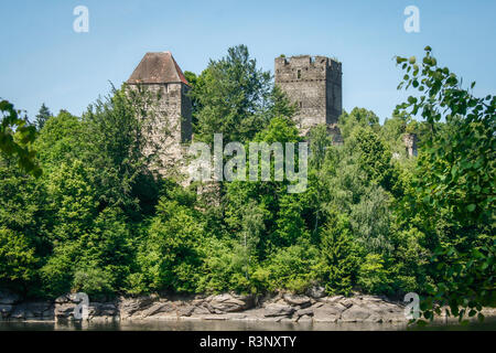 Ruines du château Burgruine Lichtenfels (Lichtenfels), Peygarten-Ottenstein bei Zwettl, Waldviertel, Autriche Banque D'Images