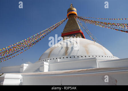 Le stupa bouddhiste à Boudhanath à Katmandou Banque D'Images