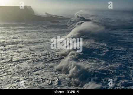 La Californie, Comté de Santa Cruz, côte de l'océan Pacifique, surf Banque D'Images